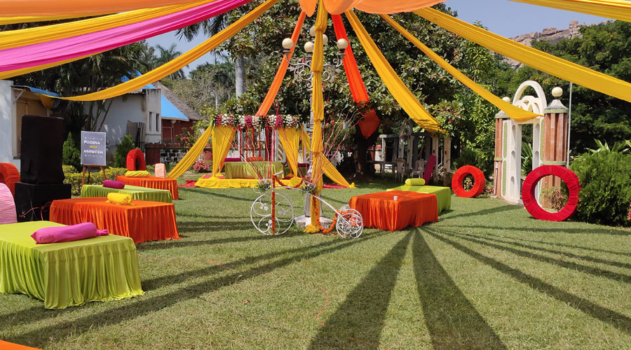 Lobby of KISHKINDA HERITAGE RESORT Hotel Hampi - Budget Hotels in Hampi