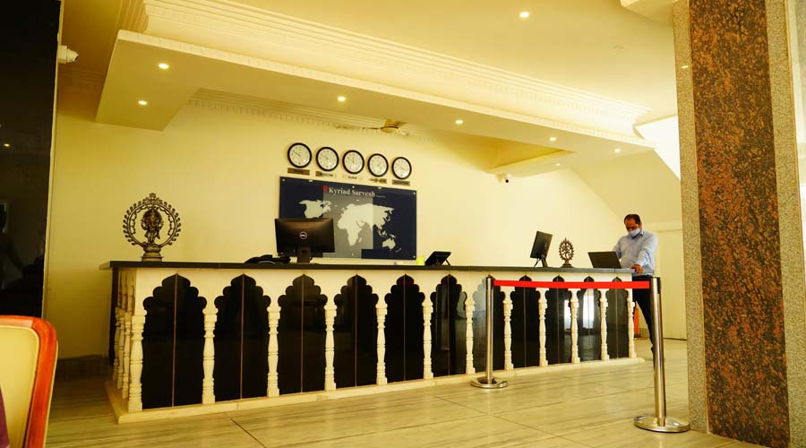 Lobby of HOTEL SARVESH, GANGAVATHI (ANEGUNDI) Hotel Hampi - Budget Hotels in Hampi