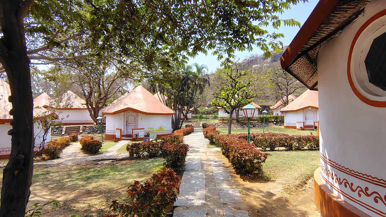 Lobby of KISHKINDA HERITAGE RESORT Hotel Hampi - Budget Hotels in Hampi